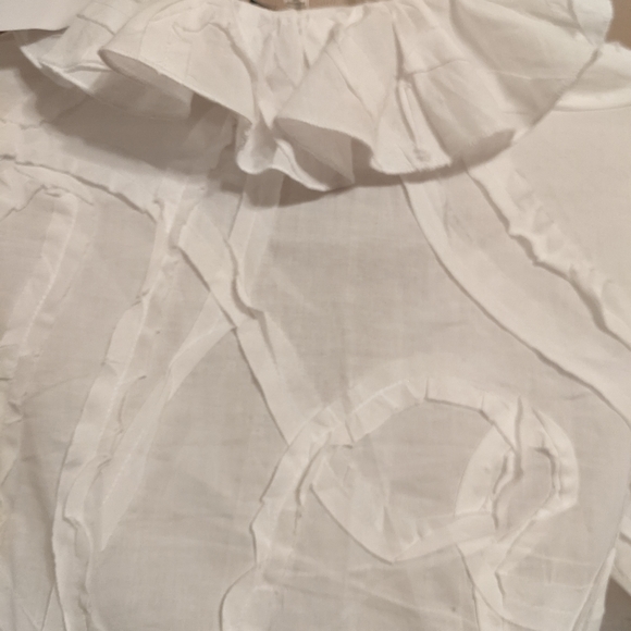 NWT Boston Proper White Ruffled Blouse Sz.12 - Picture 7 of 9